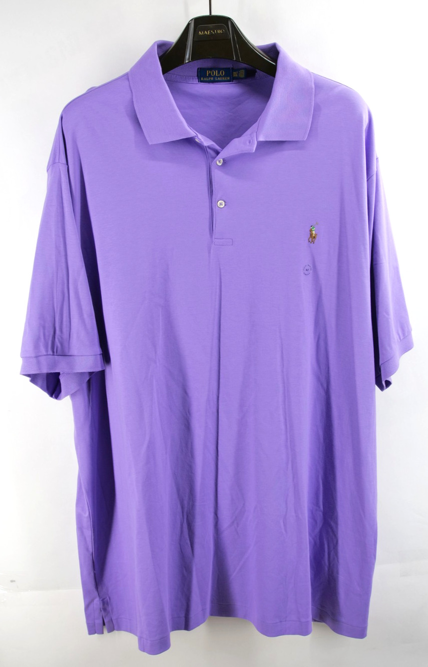 Polo Ralph Lauren Polo Shirt Mens 3XL Purple Classic Fit Pony Logo Casual Golf